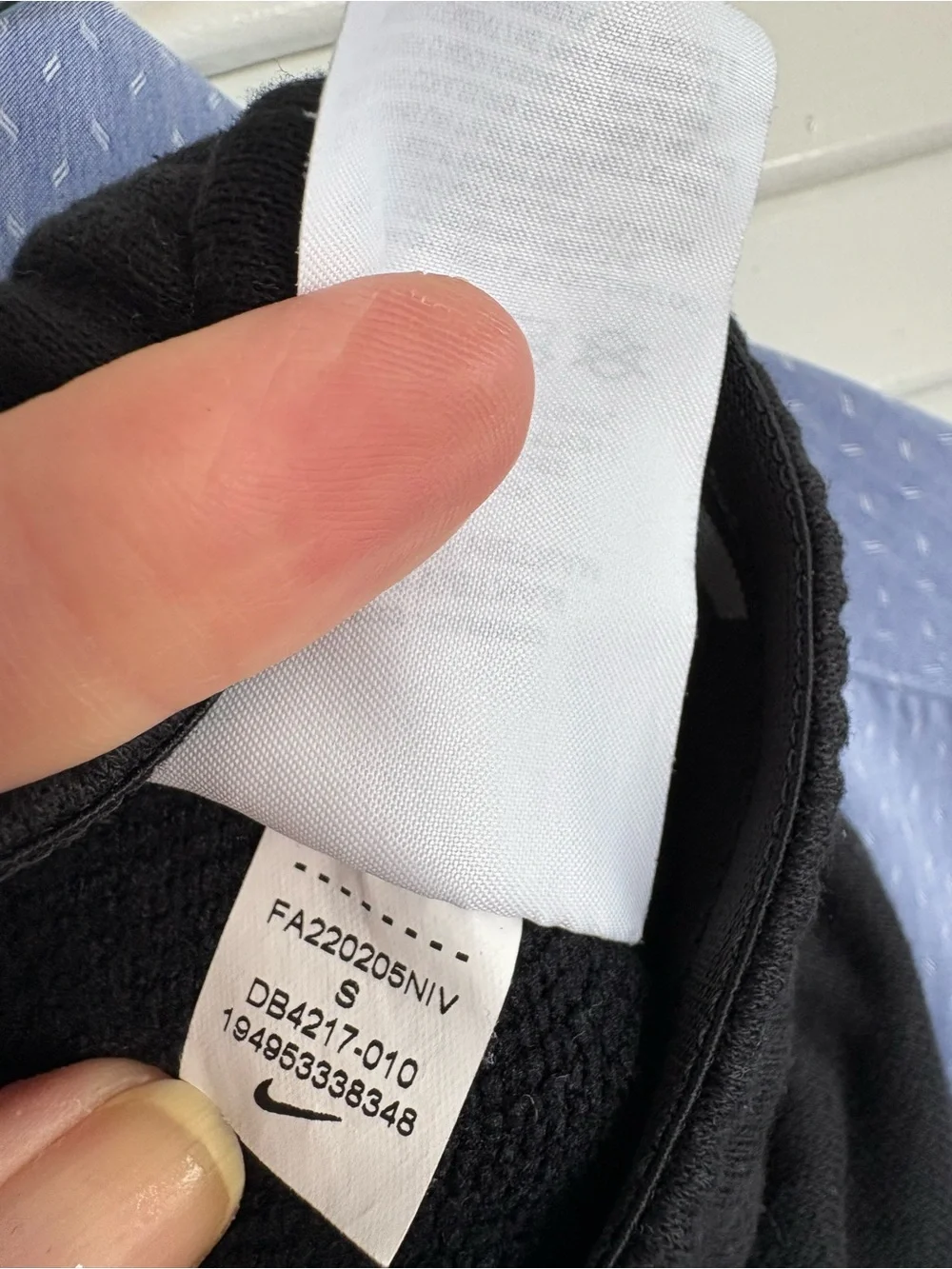 Nike Black Jogger Sweatpants with White Swoosh